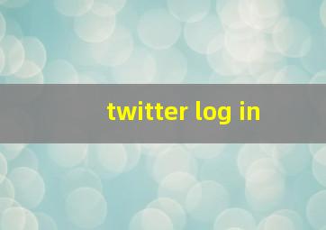 twitter log in