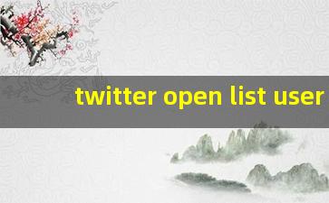 twitter open list user