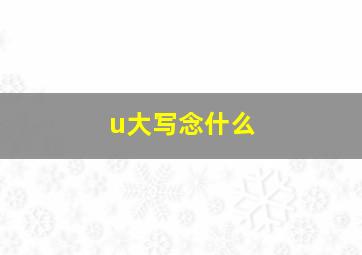 u大写念什么