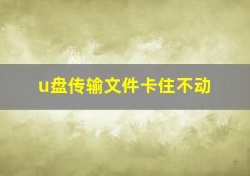 u盘传输文件卡住不动