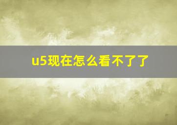 u5现在怎么看不了了