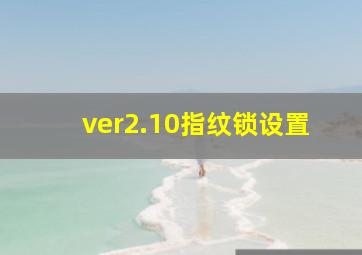 ver2.10指纹锁设置