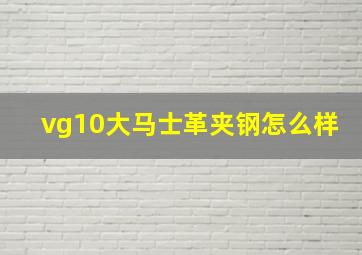 vg10大马士革夹钢怎么样