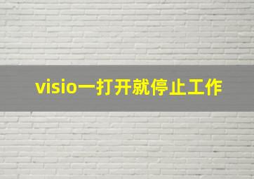 visio一打开就停止工作