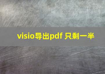 visio导出pdf 只剩一半