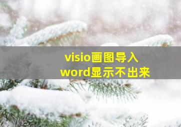 visio画图导入word显示不出来