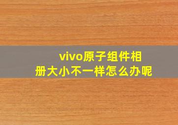 vivo原子组件相册大小不一样怎么办呢