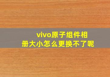 vivo原子组件相册大小怎么更换不了呢