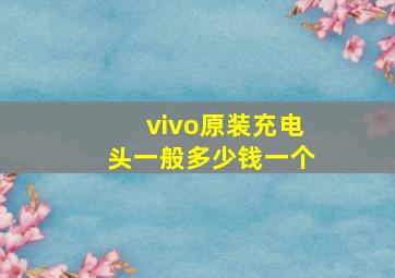 vivo原装充电头一般多少钱一个