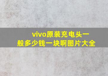 vivo原装充电头一般多少钱一块啊图片大全