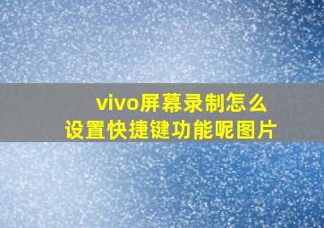 vivo屏幕录制怎么设置快捷键功能呢图片