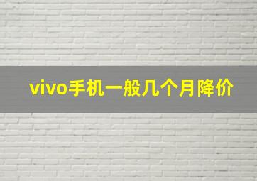 vivo手机一般几个月降价