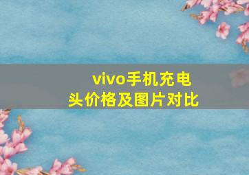 vivo手机充电头价格及图片对比