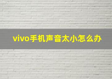 vivo手机声音太小怎么办