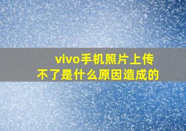 vivo手机照片上传不了是什么原因造成的