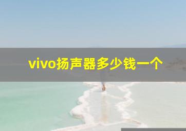 vivo扬声器多少钱一个