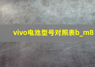 vivo电池型号对照表b_m8