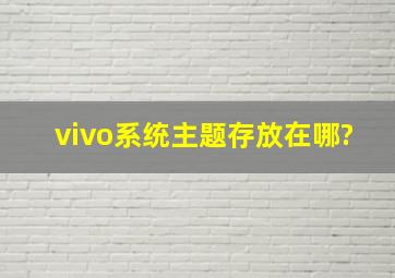 vivo系统主题存放在哪?