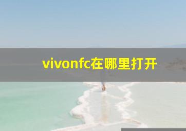 vivonfc在哪里打开