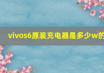 vivos6原装充电器是多少w的