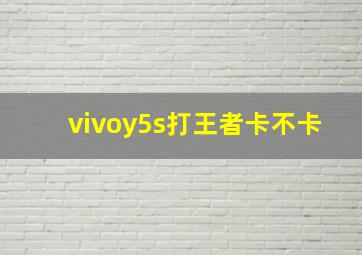 vivoy5s打王者卡不卡