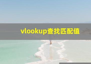 vlookup查找匹配值