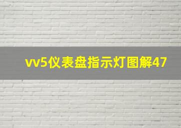 vv5仪表盘指示灯图解47