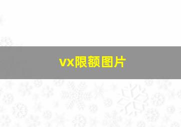 vx限额图片