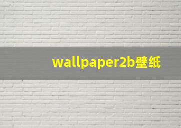 wallpaper2b壁纸