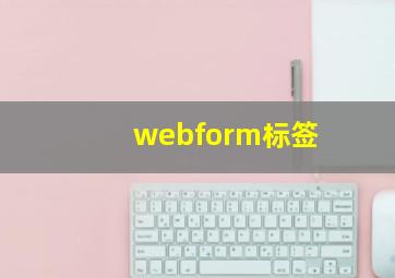 webform标签