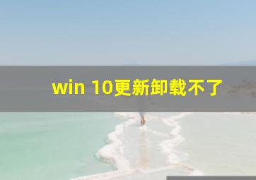 win 10更新卸载不了