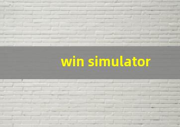 win simulator