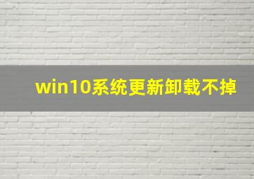 win10系统更新卸载不掉