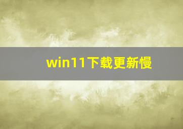 win11下载更新慢