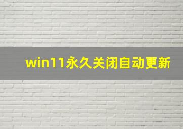 win11永久关闭自动更新