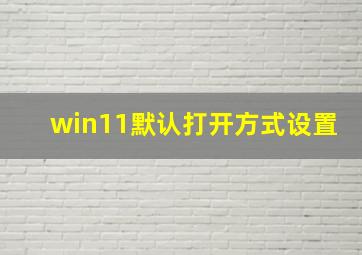 win11默认打开方式设置