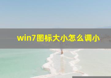 win7图标大小怎么调小