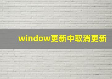 window更新中取消更新