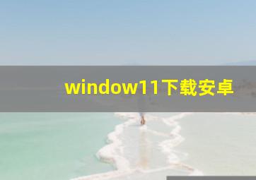 window11下载安卓