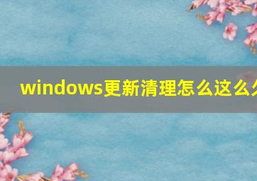 windows更新清理怎么这么久