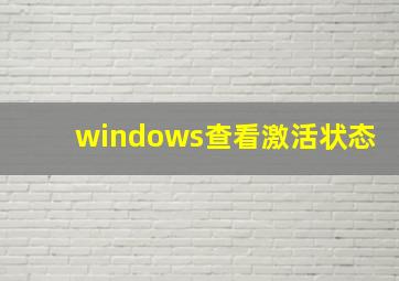 windows查看激活状态