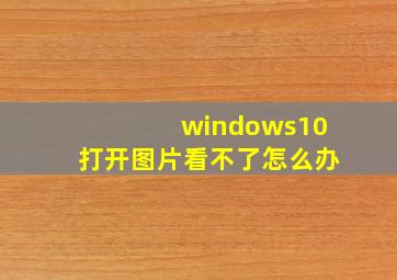 windows10打开图片看不了怎么办