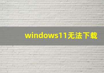 windows11无法下载