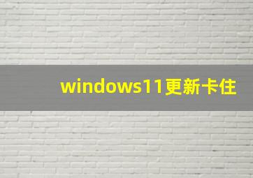 windows11更新卡住