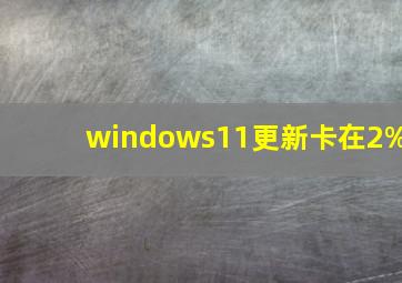 windows11更新卡在2%