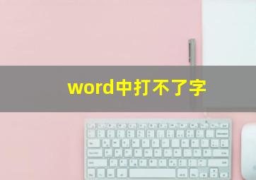 word中打不了字