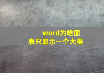 word为啥图表只显示一个大框