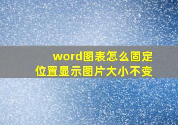 word图表怎么固定位置显示图片大小不变