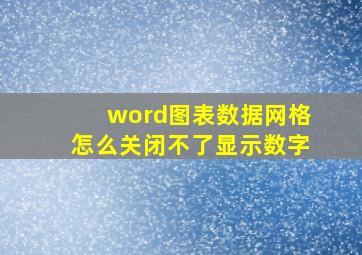 word图表数据网格怎么关闭不了显示数字