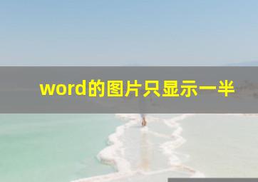 word的图片只显示一半